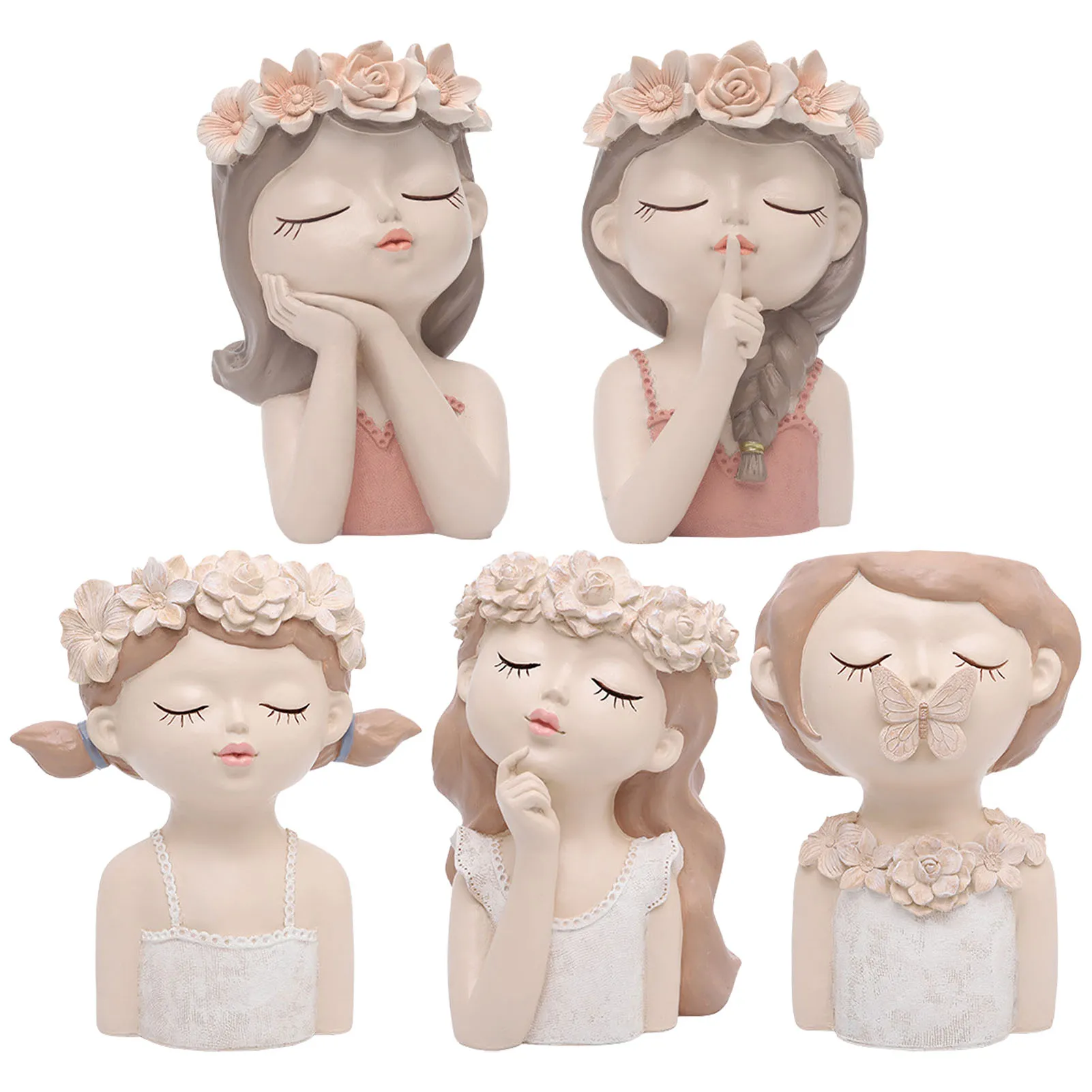 

Цветочный горшок для девочки, милая Цветочная горшок, кактус из смолы, горшок с дренажным отверстием, горшки для суккулентов с дренажным отв...