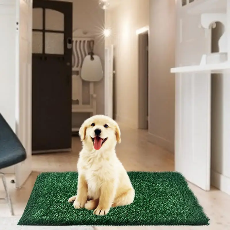 

Dog Grass Potty Pad Artificial Turf For Puppies Indoor Outdoor Grass Carpet Faux Lawn Rug For Entrance Pet Decoration 23.62 X 18