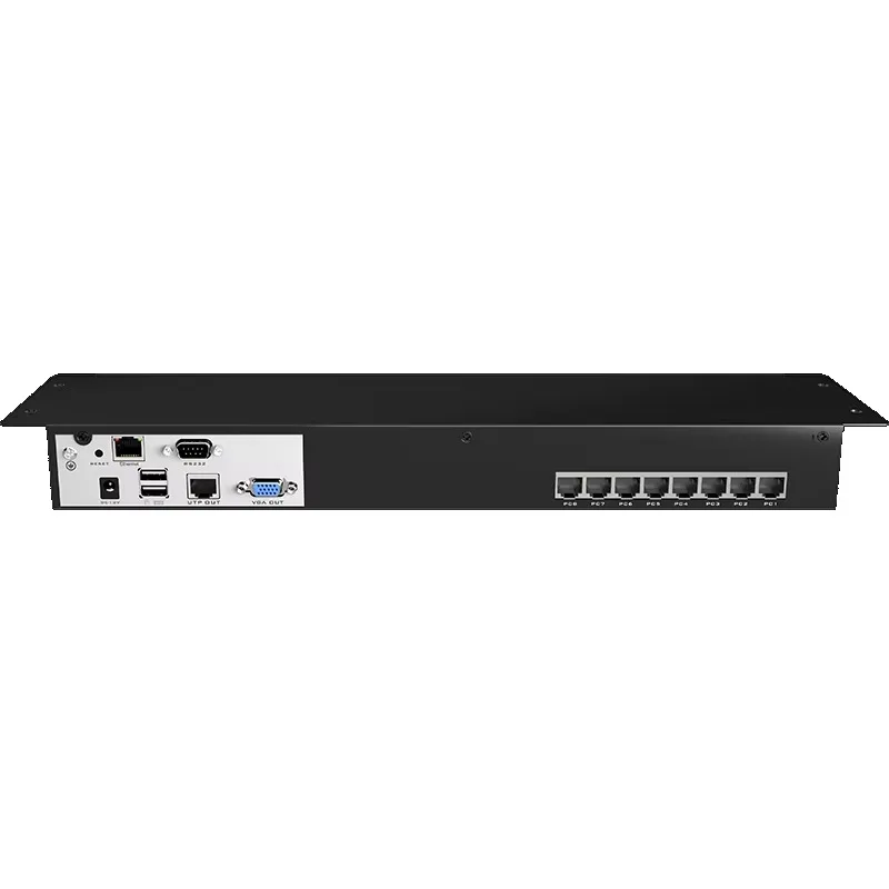 Фото 17-дюймовый IP LED KVM-консольный коммутатор на 8 портов VGA по Ethernet, 1U, для установки в стойку, с ЖК-дисплеем, через CAT6, 19-дюймовая консоль через IP №1