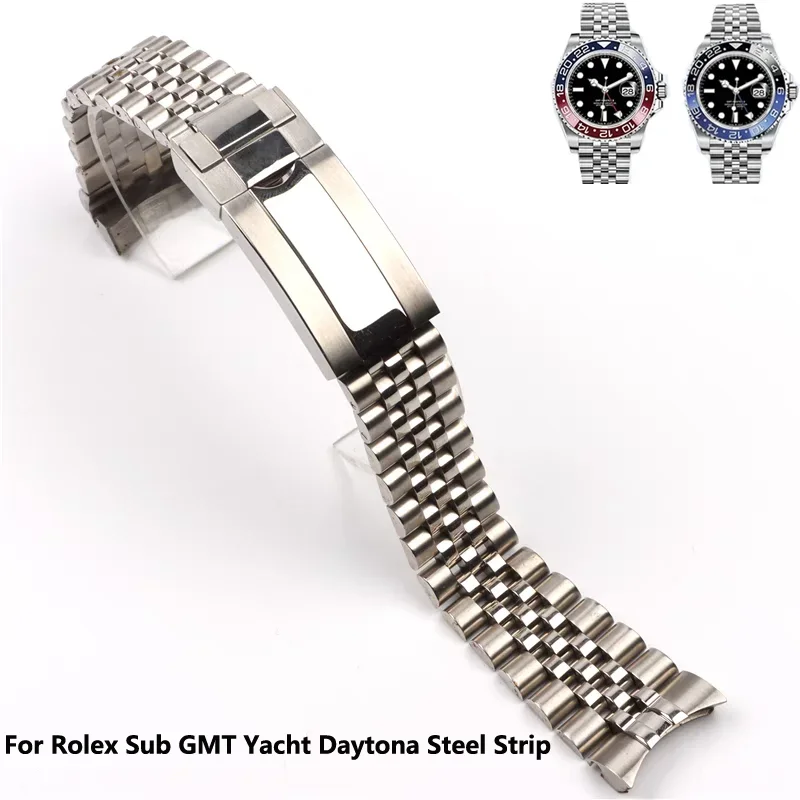 Ремешок для часов Rolex Sub GMT яхта Daytona 20 мм 21 мужской роскошный браслет с модом