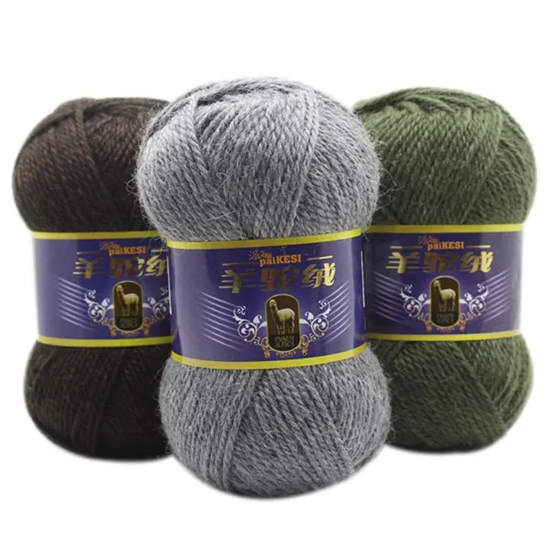 3pcs Alpaca Wool Hand Knitting Hat Coat Hook Knitting Scarf Hair Wholesale Knitting Chunky Yarn 100g/ball Yarn for Knitting