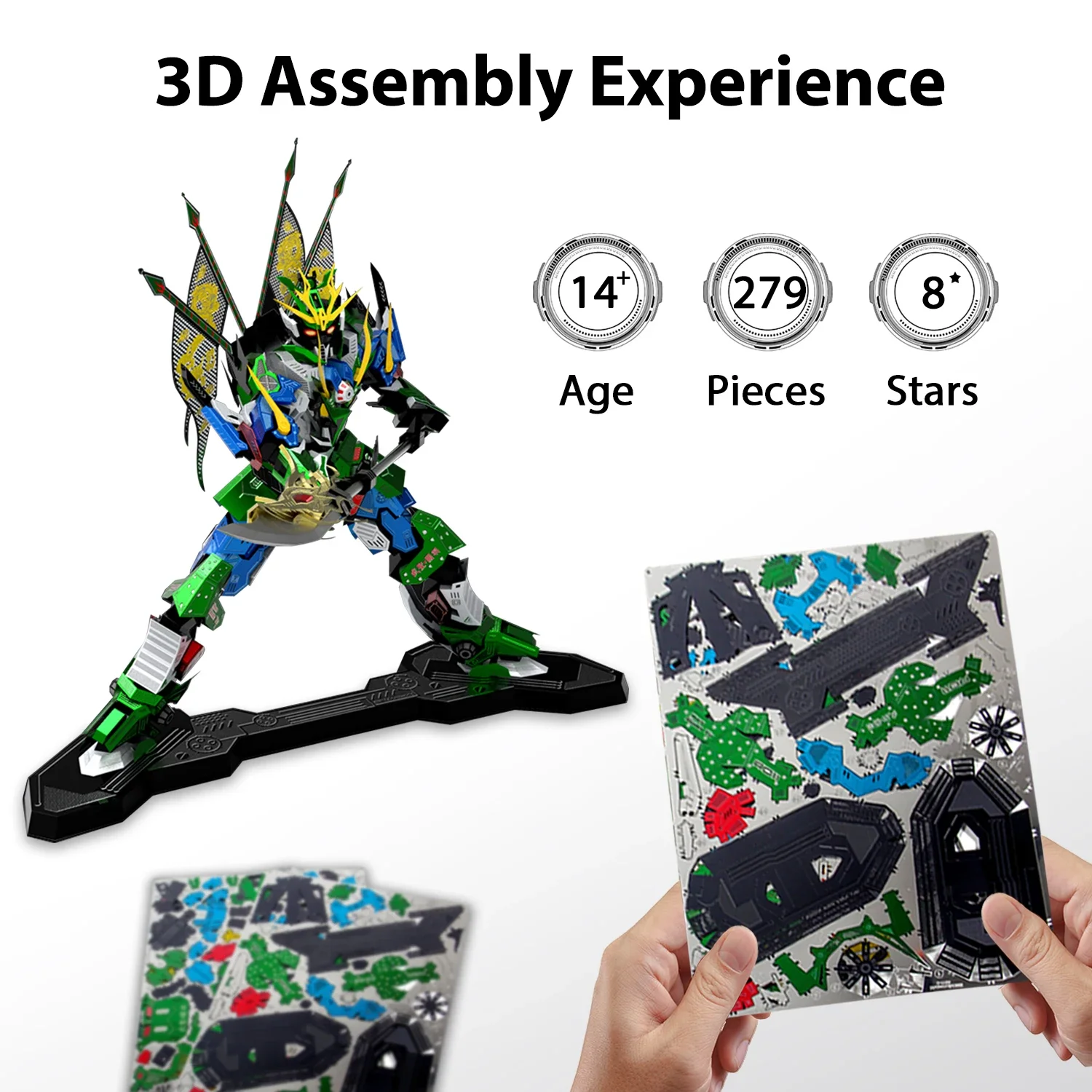 

Diyлобзик игрушки 3D металлический пазл игры Романтика тройных царств Guan Yu комплекты моделей рождественские подарки для взрослых