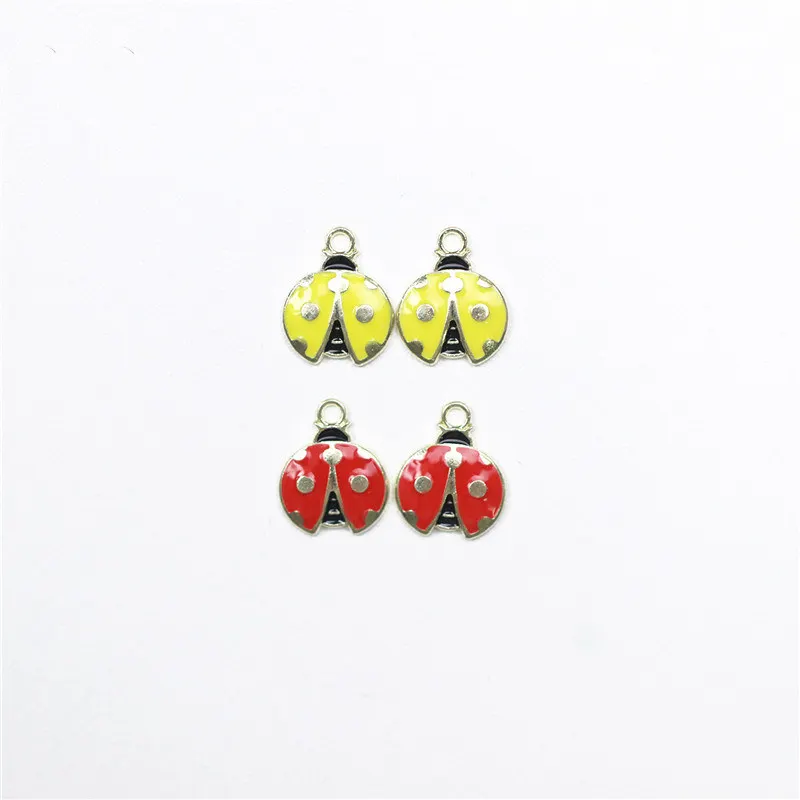 

10pcs/lot Colorful Insect Enamel Charms Pendant DIY Necklace Earrings For Jewelry Making Accessories