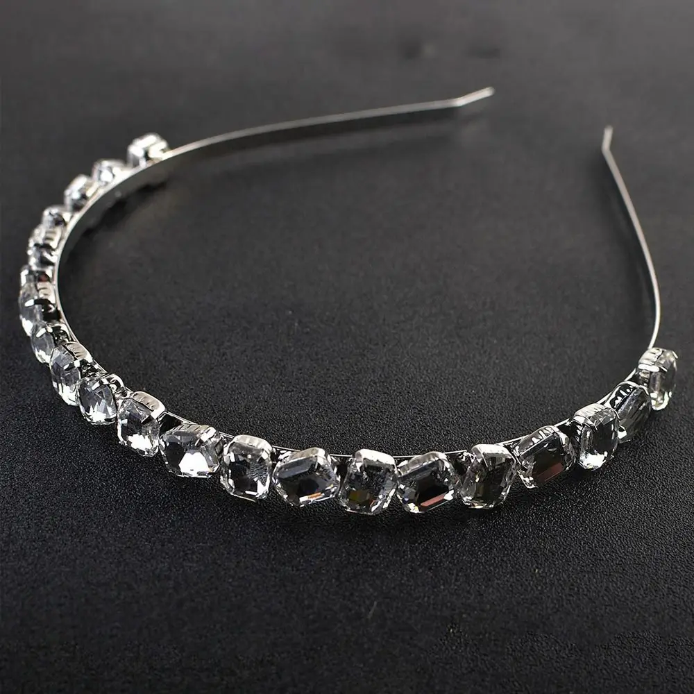 

Square Drill Baroque Headbands Simple Hair Accessories Gem Diamond Hairbands Head Wrap Crystals Crown Women