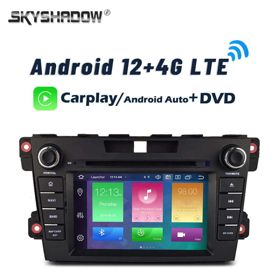 

DVD Carplay DSP 4G LTE Android 12.0 8GB +128G 8Core Car Player GPS Wifi RDS Radio Bluetooth For Mazda CX-7 CX7 2009 - 2013 2014