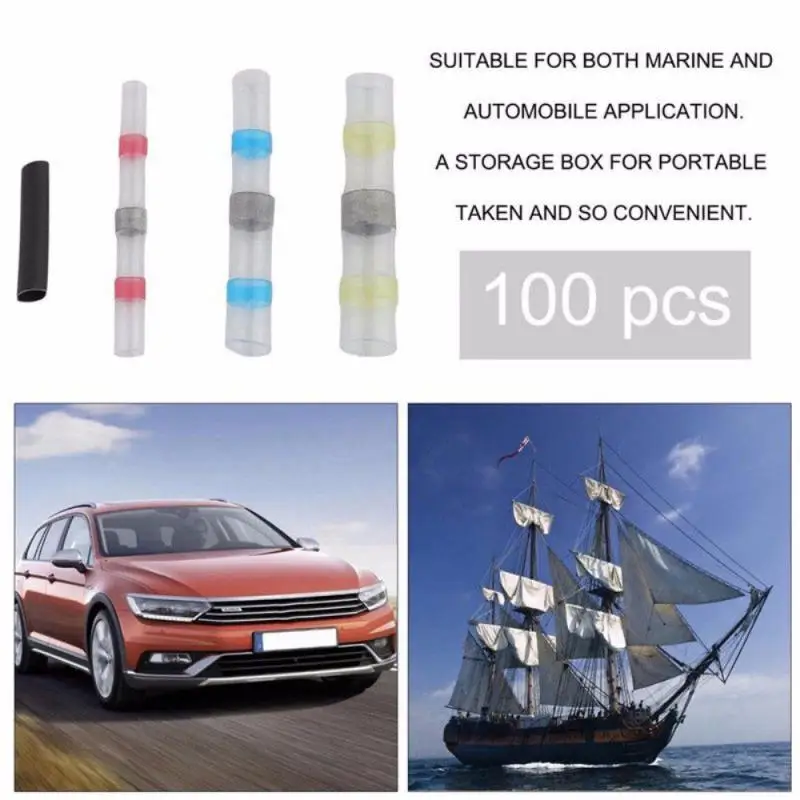 

Прозрачное дизайнерское паяльное кольцо, комплект термоусадочных трубок, водонепроницаемый Изолированный герметичный термоклей для автомобиля и лодки