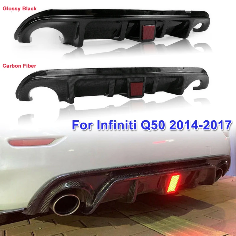 

1 шт. Автомобильный задний бампер, диффузор, спойлер для Infiniti Q50 2014-2017 (с фотоэлементами)