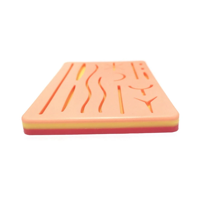 

Traumatic Suturing Training Pad Wound Silicone Suture Pad Reusable Silicone Suture Practice Mat