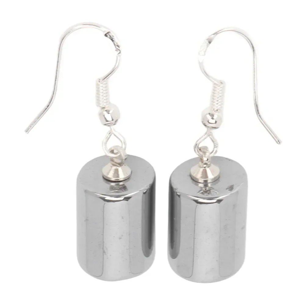 1 пара серег с терагерцовым камнем цилиндрические модные ювелирные изделия драга