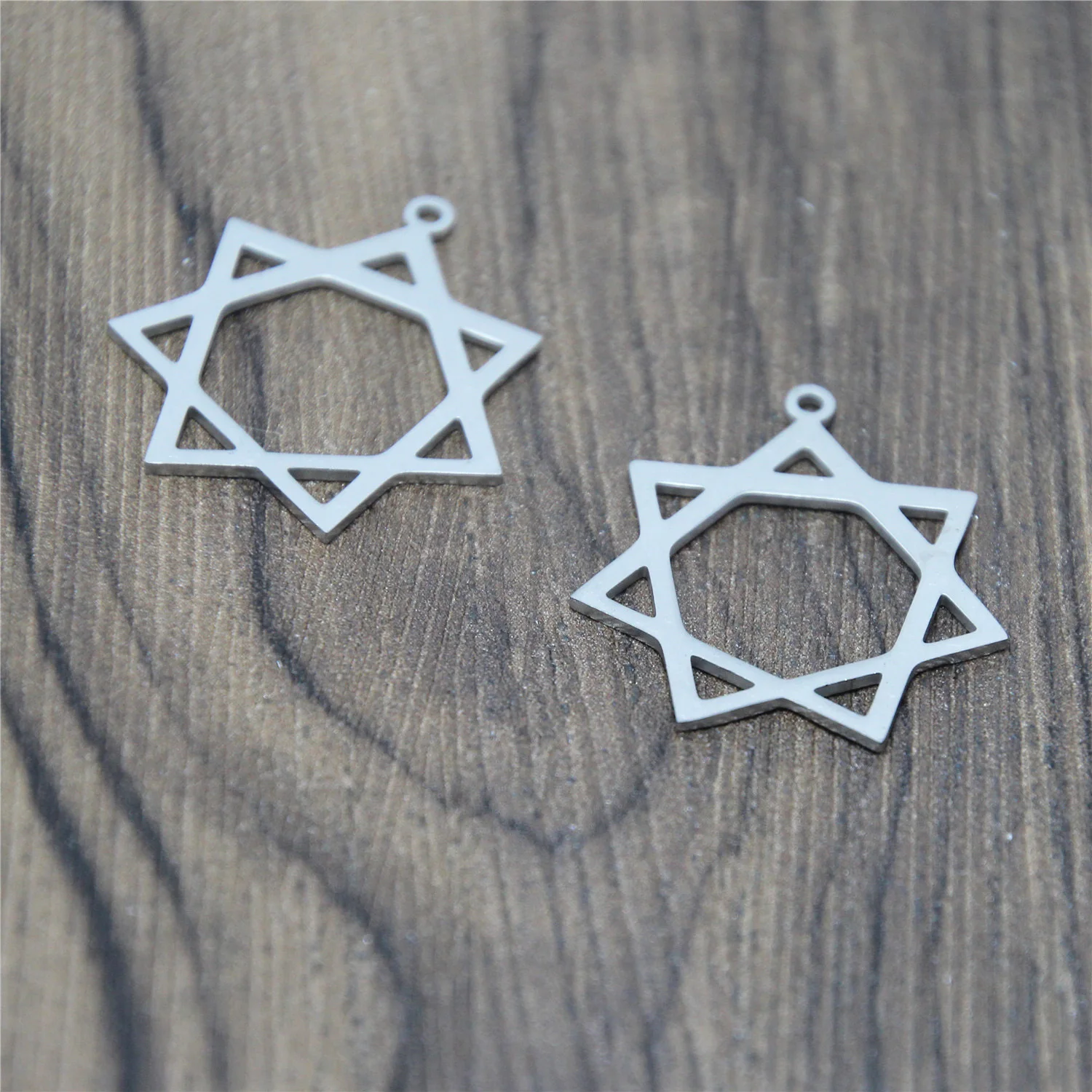 

5pcs/lot Heptagram Symbol Symbol Pendant Stainless Steel Sign Seal of God Charm pendant 25mm