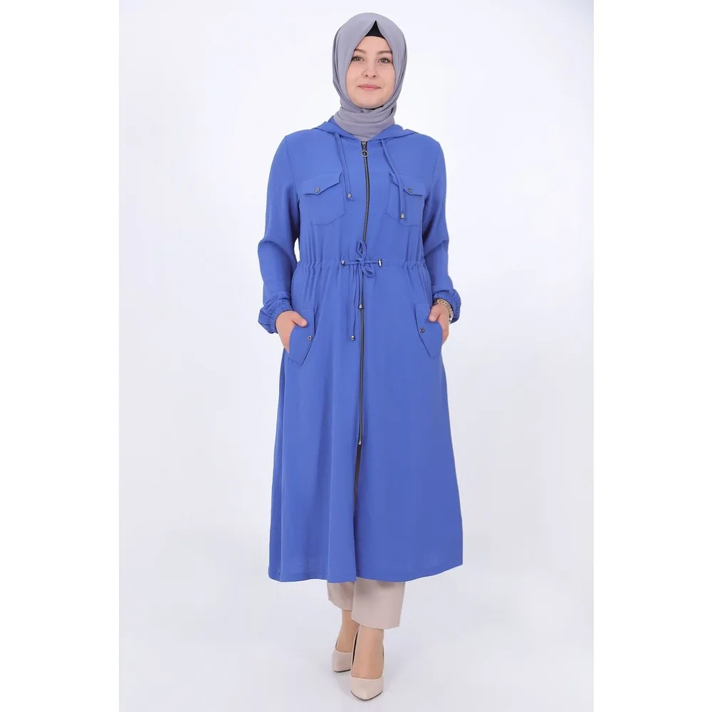 

Dorlie Женский Синий тканевый хиджаб с капюшоном Ayrobin большой размер Кепка-7374