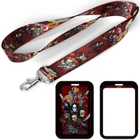 b0169 horror movies neck straps lanyard car keychain id card pass gym mobile phone key ring badge holder jewelry gifts
