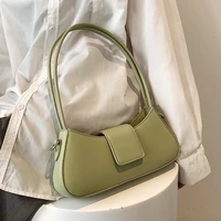 luxury brand design simple small pu leather underarm crossbody side bag women 2022 summer fashion shoulder handbag and purses