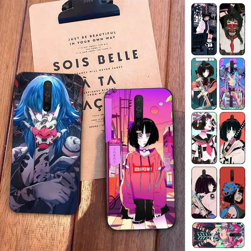 

Japanese Style Anime Girl Phone Case for Redmi 5 6 7 8 9 A 5plus K20 4X S2 GO 6 K30 pro