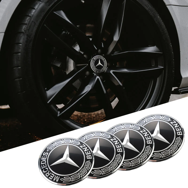 

4 шт., 56 мм, наклейки на колеса автомобиля, центральная крышка ступицы, эмблема автомобиля, значок, наклейка для Mercedes Benz AMG Brabus Carlsson W205 C300 W203 W206