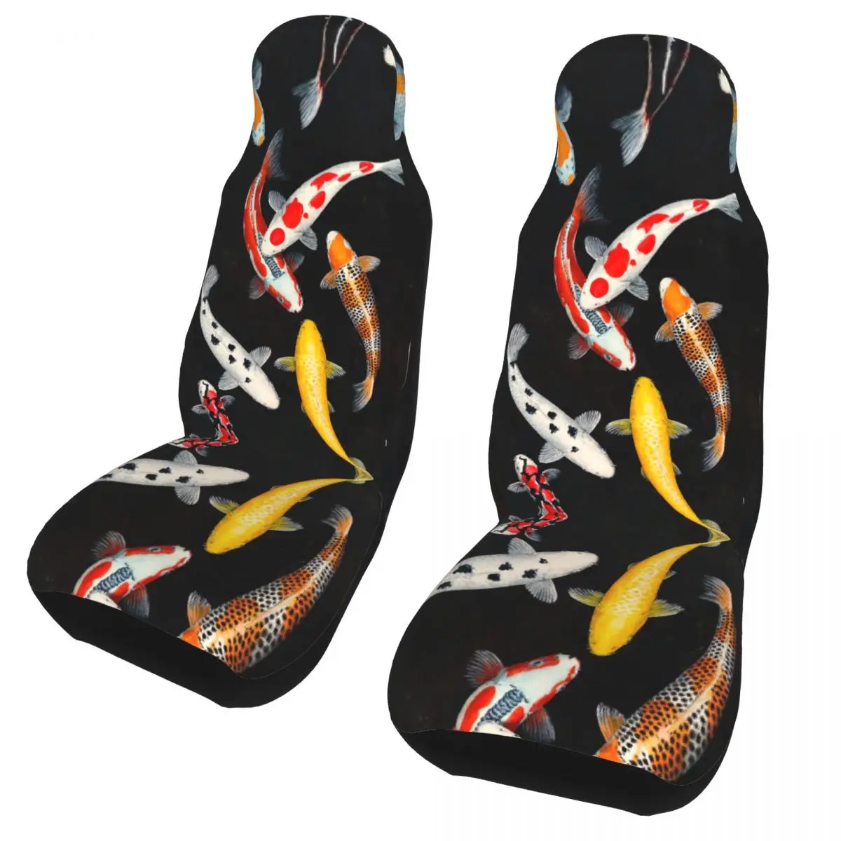 

Koi Fish Lucky Universal Car Seat Cover Four Seasons Women Pond Carp Water Seat Covers Polyester Fishing