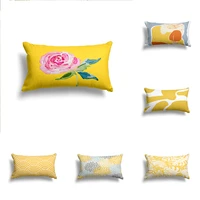 yellow flowers 30x50 pillowcase decorative pillows for sofa geometry cushion cover 45x45cm 60x60 rectangular square pillowcase