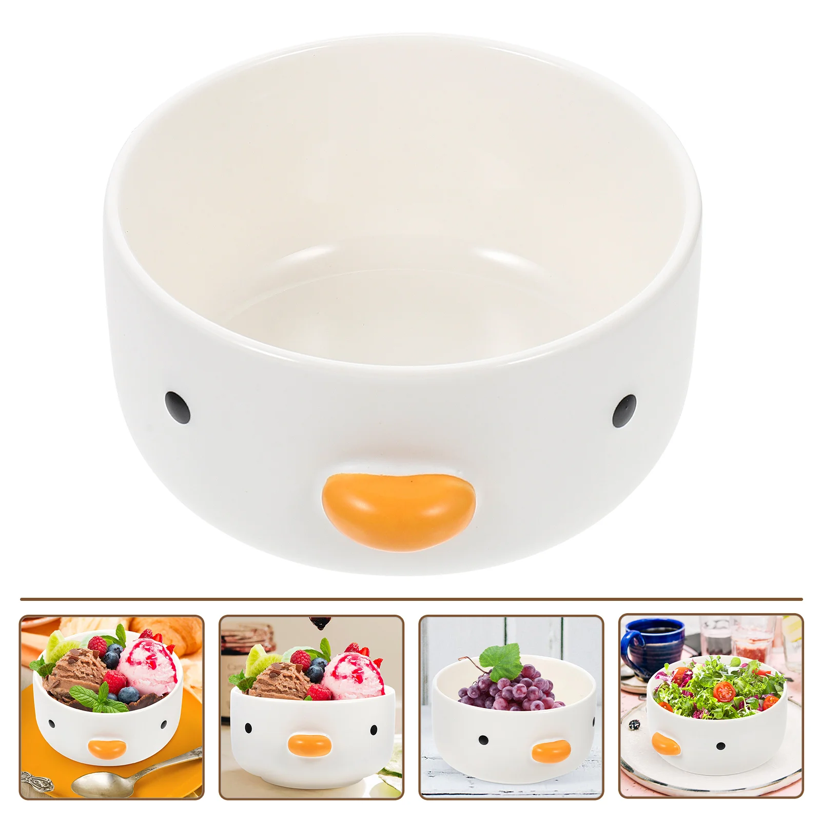 

Bowls Bowl Ceramic Dish Serving Plate Salad Dipping Dessert Cartoon Plates Fruit Porcelain Mini Cereal Sauce Dip Dishes Duck