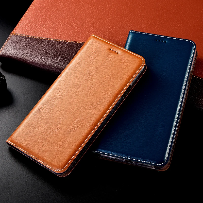 

Luxury Cowhide Phone Flip Cases For Samsung Galaxy A5 A6 A7 A8 Plus A9 A6S A8S 2018 Genuine Leather Cover Wallet with Kickstand
