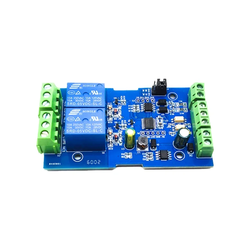 Modbus RTU 7-24 В анти-обратный релейный модуль RS485/TTL 2-канальный переключатель 485 вход