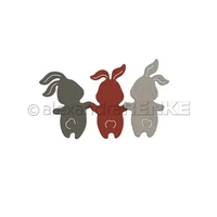2022 spring easter bunnys three rabbits set cutting dies diy craft paper greeting cards scrapbooking decoration embossing molds