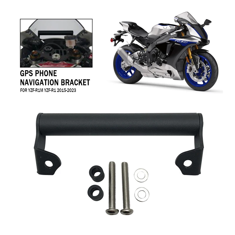 

For Yamaha YZF-R1 Motorcycle GPS Phone Navigation Bracket Front Bar Phone Holder Mount Stand YZF-R1M YZFR1 YZF R1 M 2015-2023