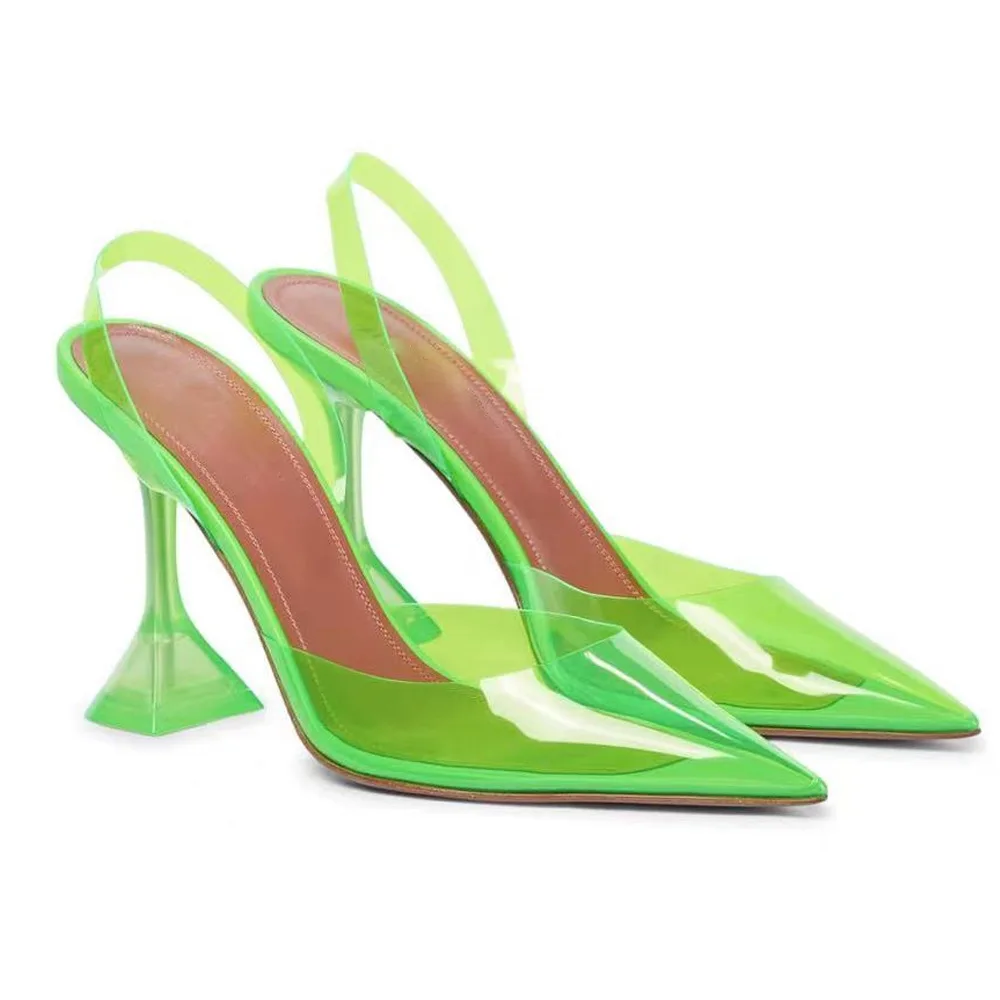 Pointed Transparent Jelly Summer Sexy Baotou High Heel Fashion Women's Sandals