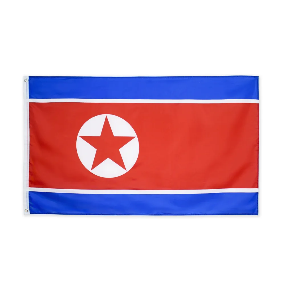 

Волнистый флаг 90x150 см для Демократической народной республики, флаги из полиэстера, большие баннеры, Флаг Северной Кореи NN081