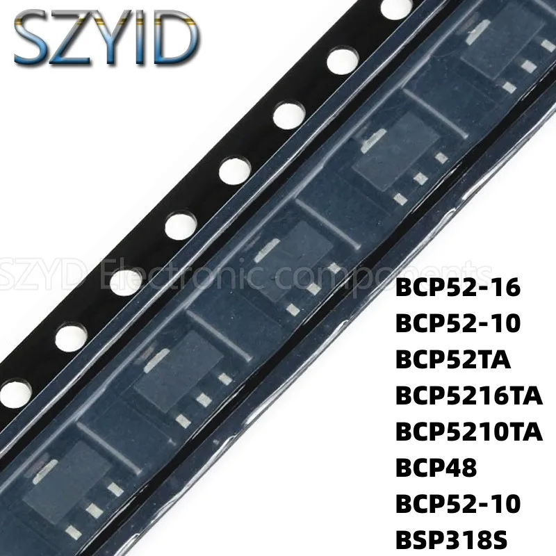 

100PCS SOT223 BCP52-16 BCP52TA BCP5216TA BCP5210TA BCP48 BCP52-10 BSP318S