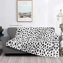 Dalmatian Spots Blanket Flannel All Season Dog Animal Lover Portable Ultra-Soft Throw Blanket for Bedding Bedroom Quilt (3)