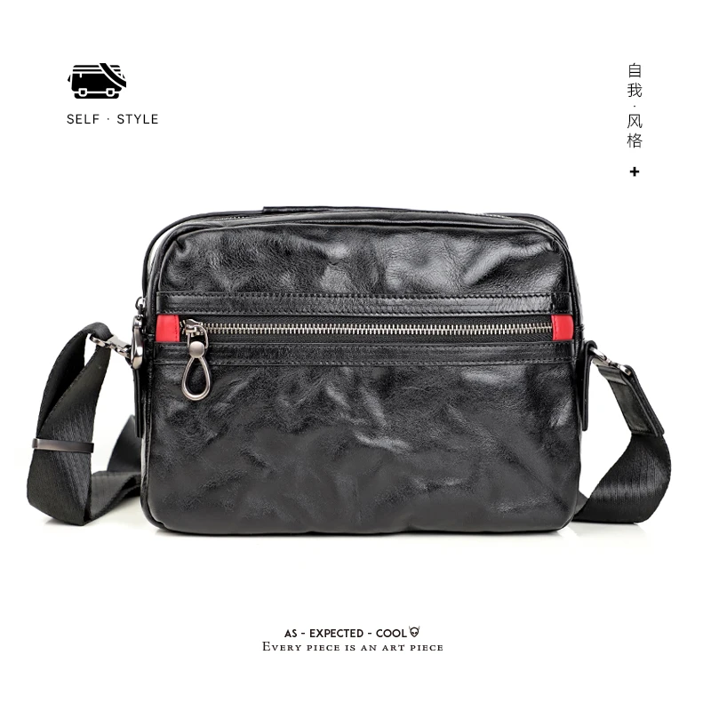 2022 New Leather Men's Crossbody Shoulder Bag Genuine Leather Business Messenger Bag For Male Portable Storage Travel Sling Bags