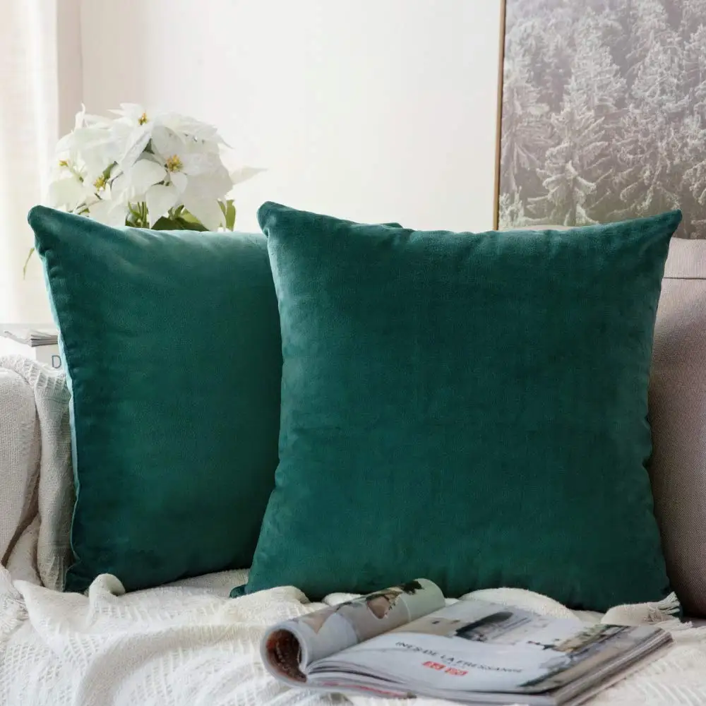 

Comfortable Solid Color Square Velvet Pillowcase 50x50 Large Size Fashion Home Decoration Sofa Living Room Bedroom Nordic Style