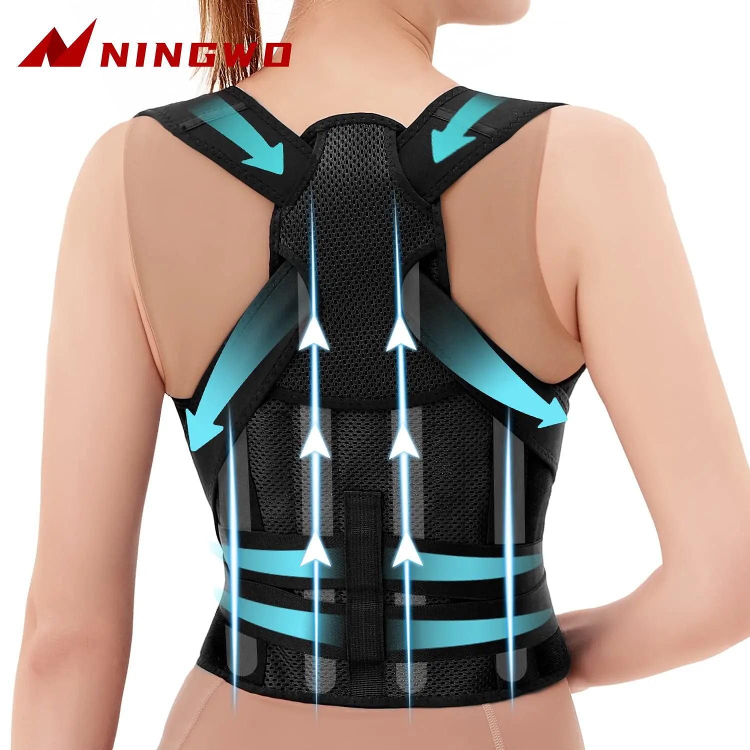 

Back Brace Posture Corrector for Women and Men - Adjustable Back Support Belt for Upper and Lower Back,Shoulder Straightener