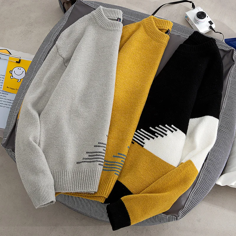 

Autumn Winter Men's Harajuku Sweater 2022 New Hip Hop Sweater Men Streetwear Pullover Tops Japanese High Quality Hipster Jumper