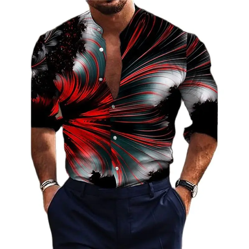 

Гавайская индивидуальная Мужская рубашка с 3d принтом граффити блузка с длинным рукавом пляжная камиза для отпуска Топы большого размера футболки мужская рубашка
