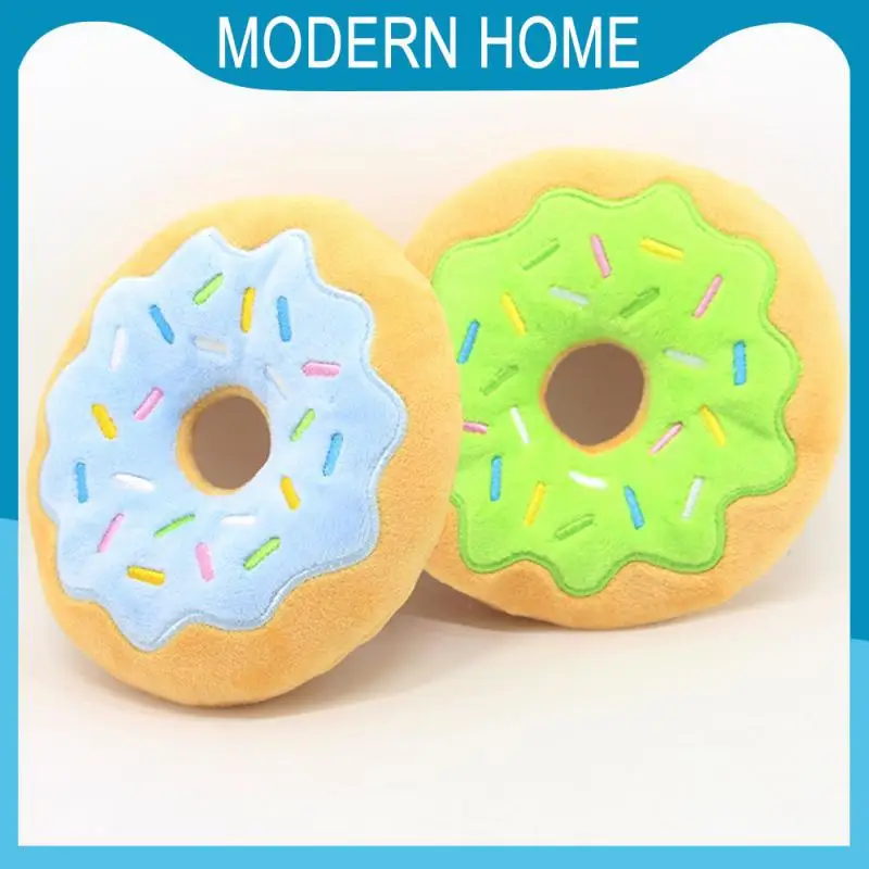 

Pp Funny Squeaky Toy Sound Pet Toy High Quality Donut Interactive Toys For Small Medium Dogs Dog Accessories 15cm Pets Chew Toy
