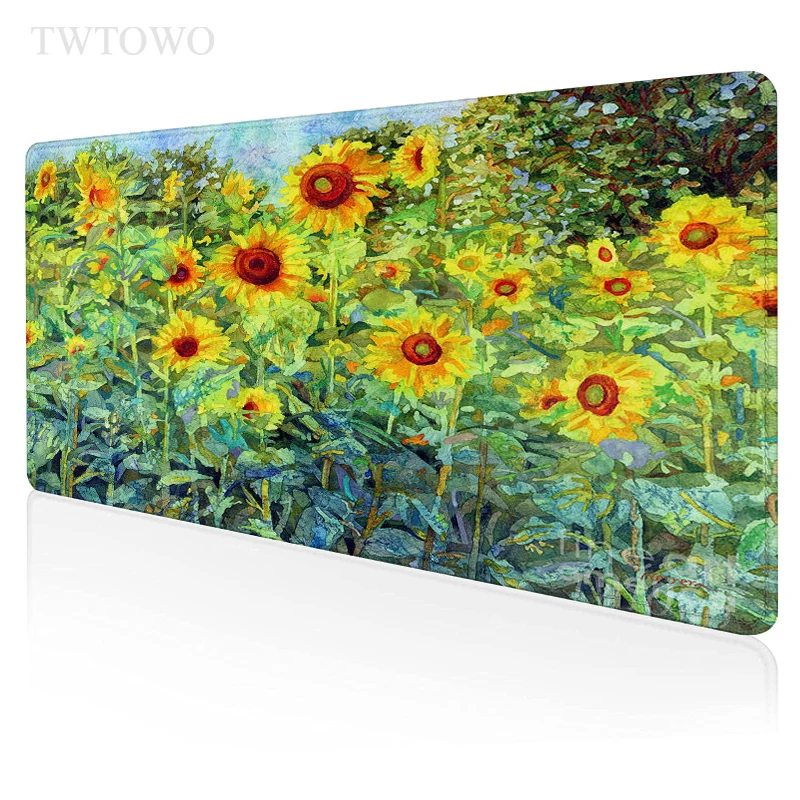 

Sunflower Mouse Pad Gamer XL Large HD Custom Computer Mousepad XXL MousePads Mouse Mat Carpet Soft Anti Slip Computer Mouse Mat