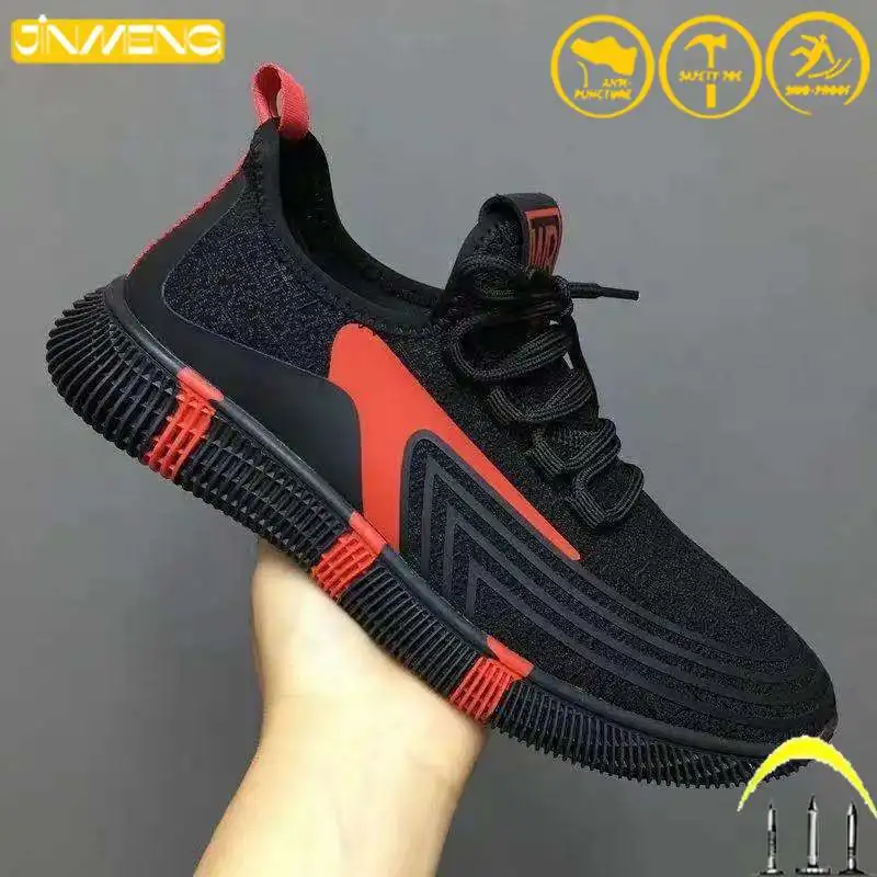 

New Anti-Squeeze Work Safety Shoes Lightweight Fashion Breathable Sports Work Non-Slip Safety Boots for Men and Women