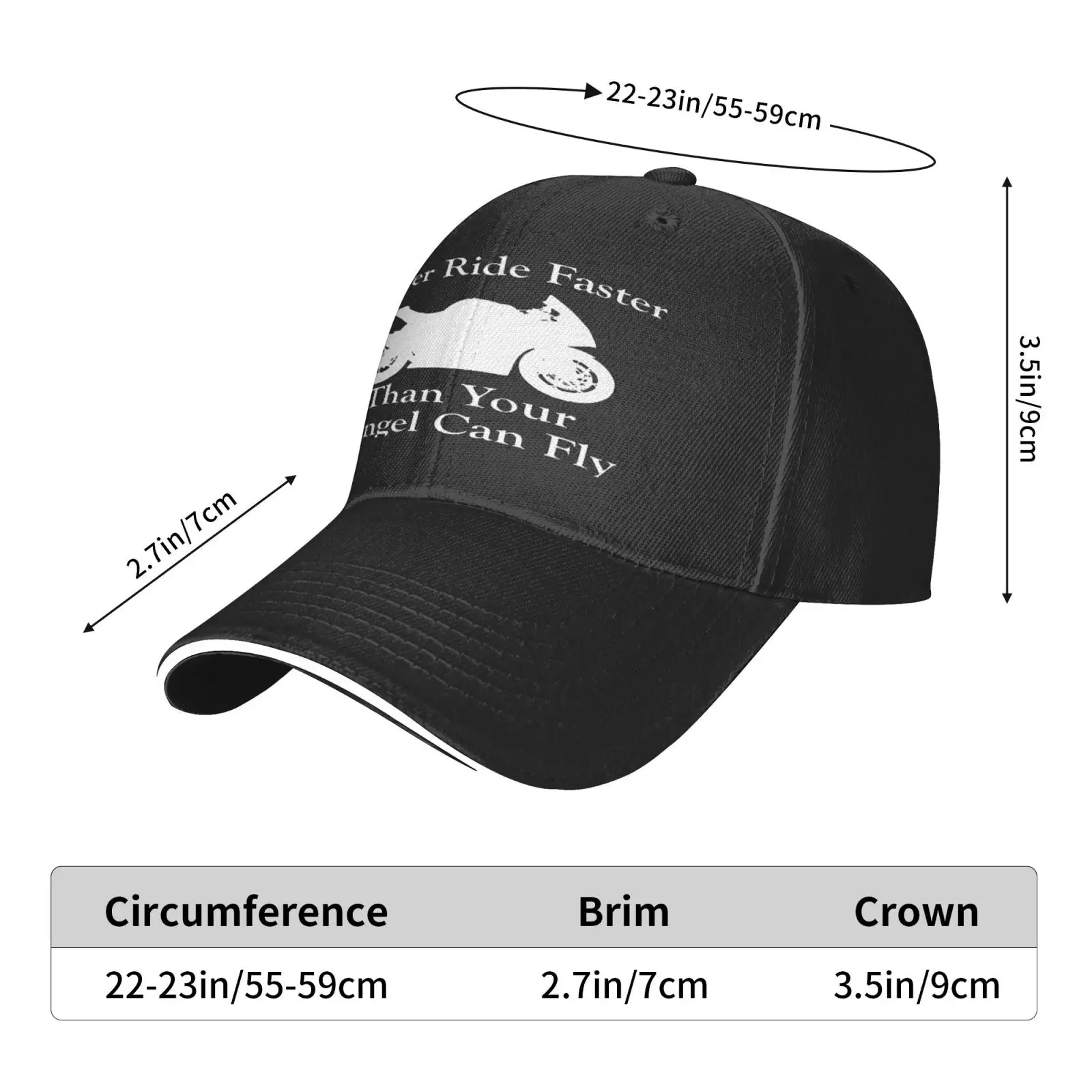 

Motorcycle Never Ride Faster Than Your Bucket Hat Baseball Men Caps Women Hat Male