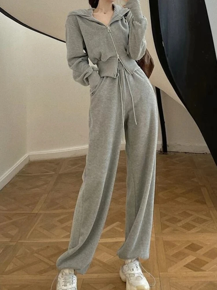 

Women's Casual Tracksuits Spring Autumn 2022 Hoodies Long Sleeve Jacket+Sweatpant Two-Piece Set Female Fashion Sportswear Outfit