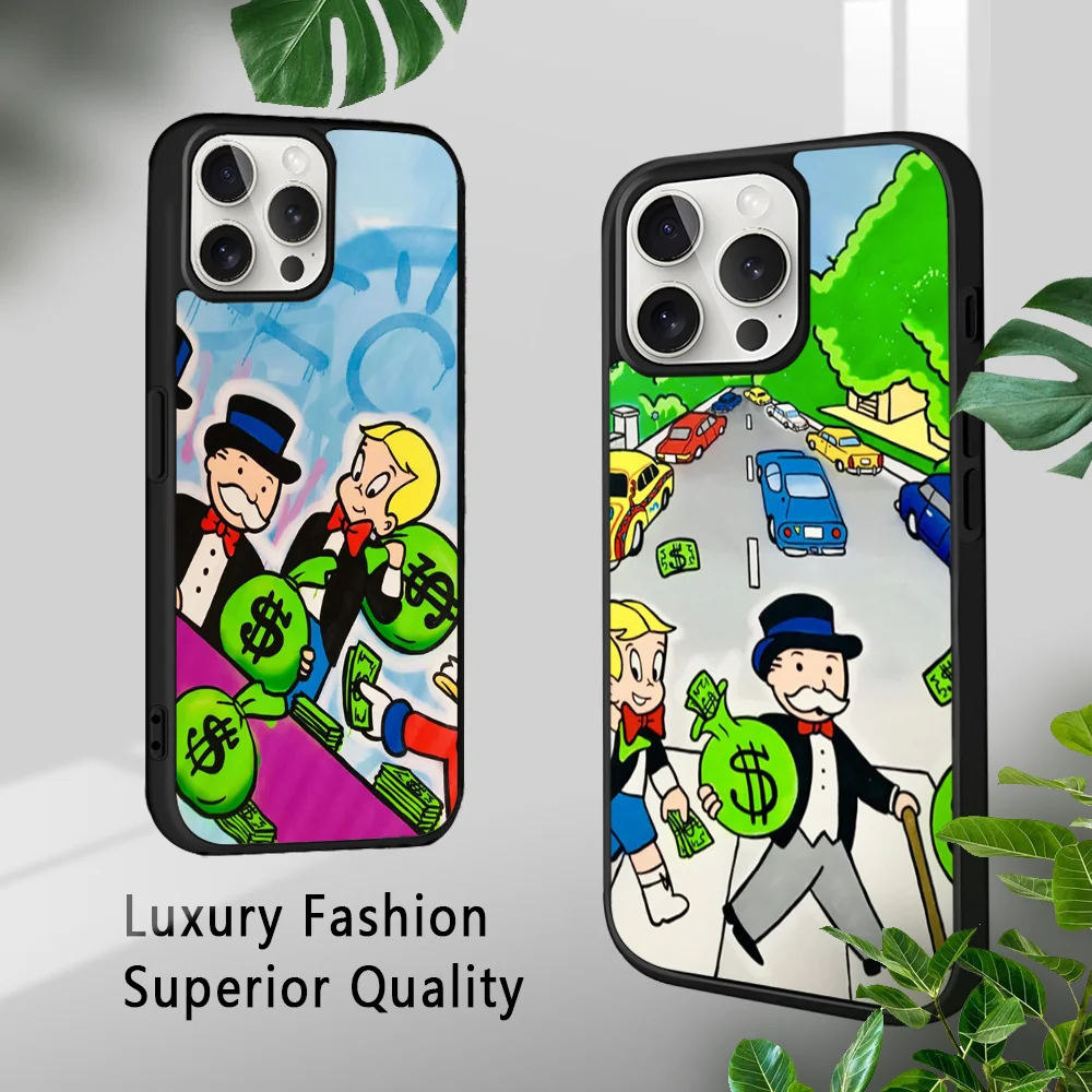 Аниме доллар Alec M-Монополия чехол для телефона iPhone 16 15 14 13 12 11 Pro Xs Max Mini Plus Celulares
