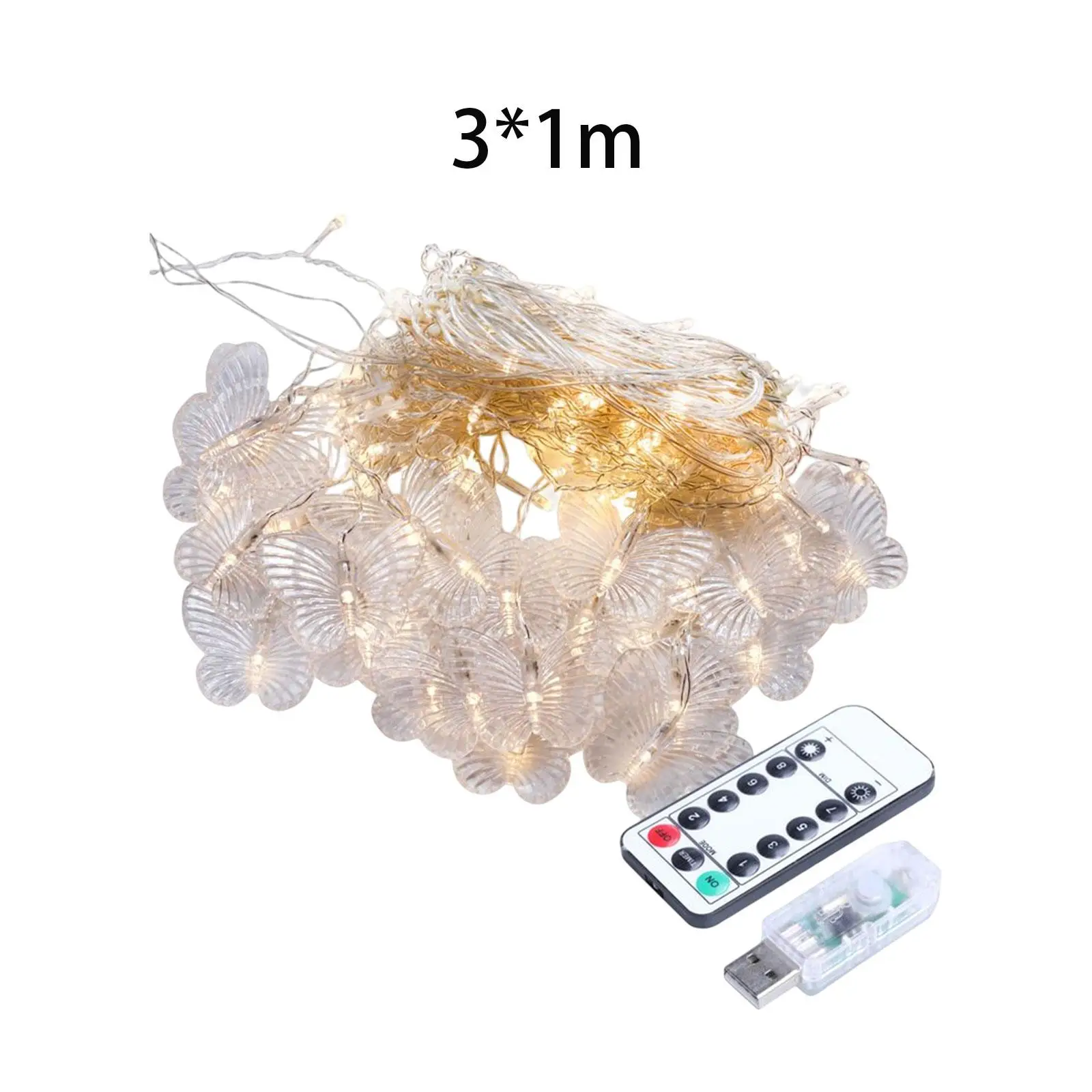 

Butterfly Icicle Light Pendant Lamp Twinkle Lights LED Fairy String Lights 3M Butterfly for Wedding New Year Festival Party