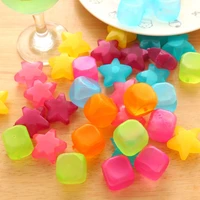 6pcs food grade refreezable ice cubes plastic non diluting ice cubes reusable washable ice cubes for kitchen picnic camping