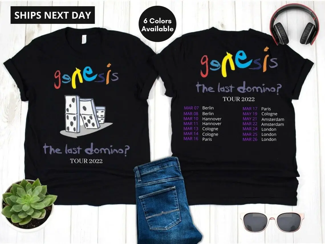 

Genesis The Last Domino Tour 2022 T-Shirt Music Band Concert T-Shirt