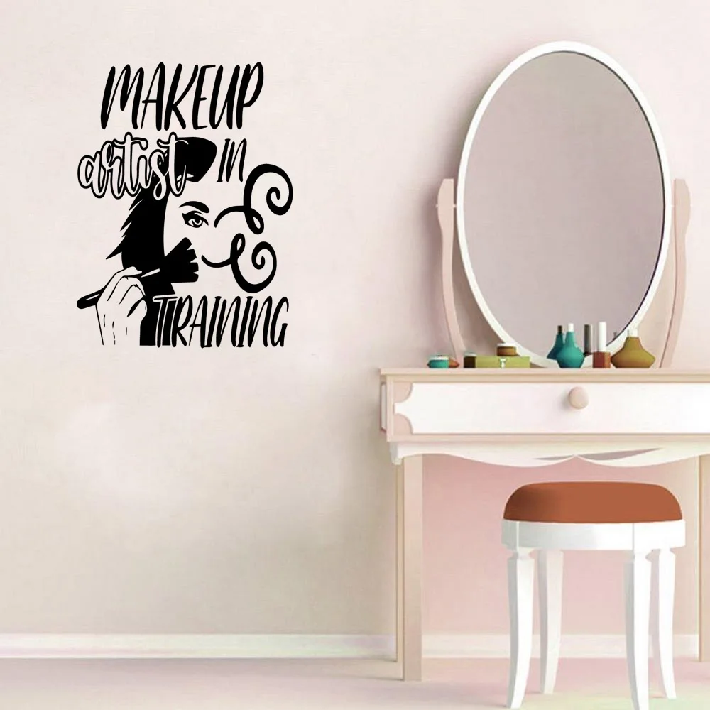 1 Шт. Креативная Тема Для Макияжа Наклейка На Стену Из ПВХ Современная Модная