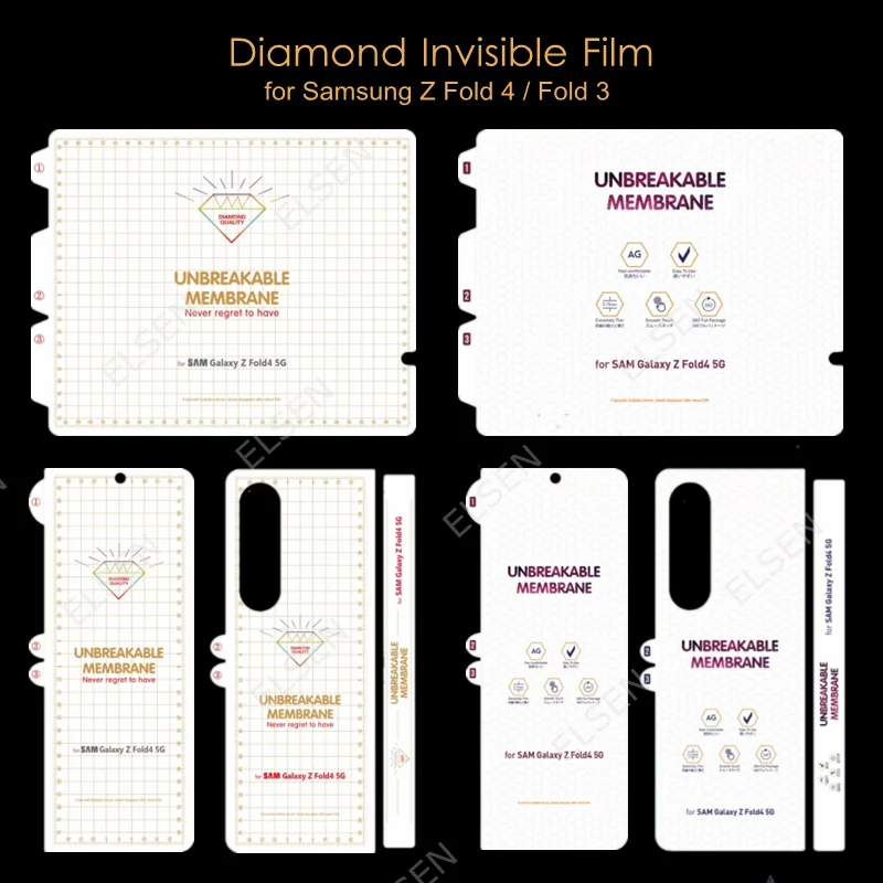 Invisible Front Back Hydrogel Film For Samsung Galaxy Z Fold4 3 Ultra-light Clear Matte Screen Protector For Galaxy Z Fold 4 3 2