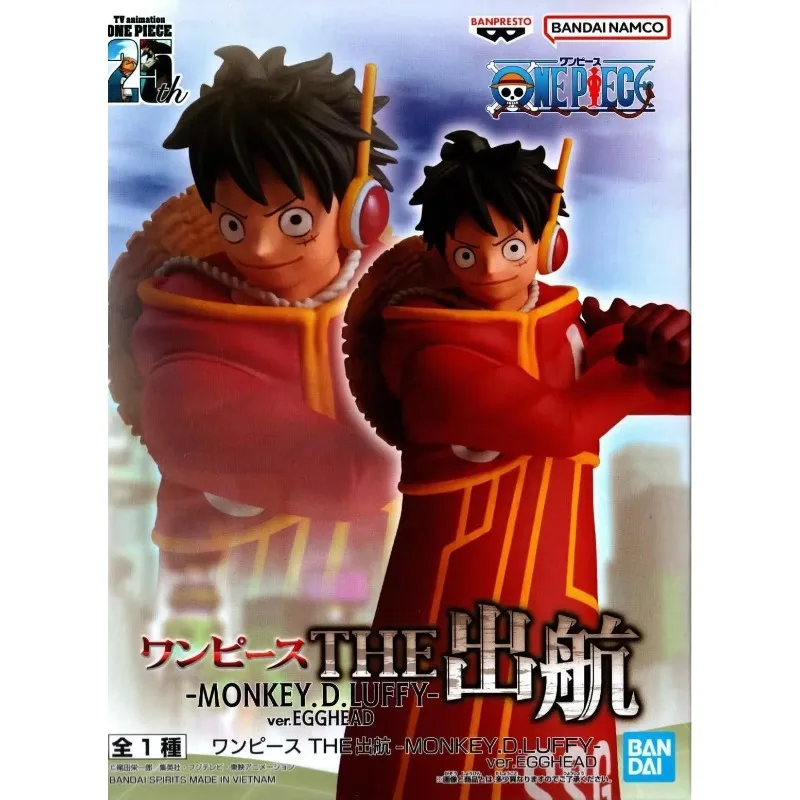 Фото Оригинальная фигурка Bandai One Piece The Shukko Monkey D. Luffy Ver.EGGHEAD 14 см, экшн-фигурка, модель из ПВХ, коллекционные украшения, фигурка №2