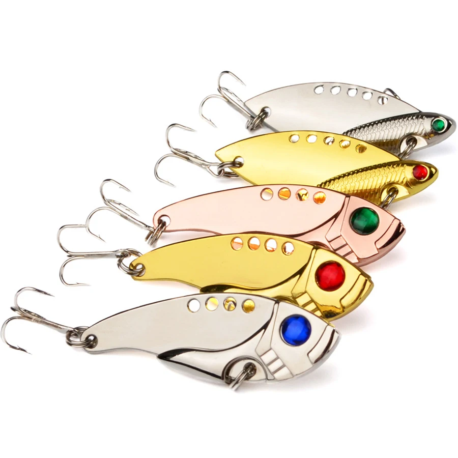 

Fishing Lures Spoon for Pike with Treble Hook Spoon 50mm 11g Wobble Metal Hard Bait Vib Spoonbait Fishing Tackle Lures Swimbait