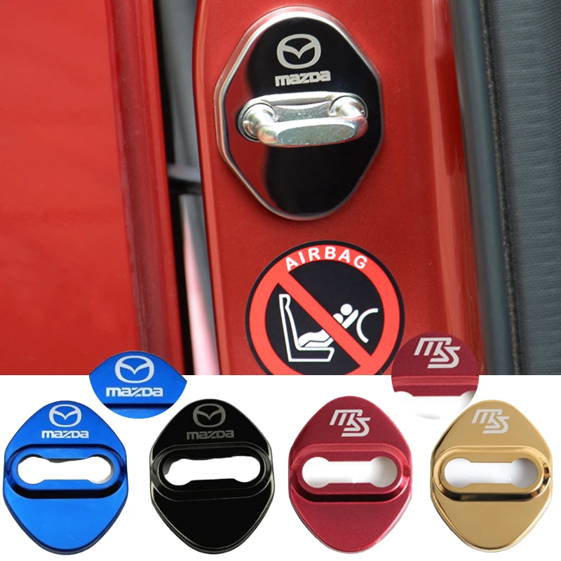 Нержавеющая сталь защитный чехол на дверной замок автомобиля наклейка для Mazda CX-4