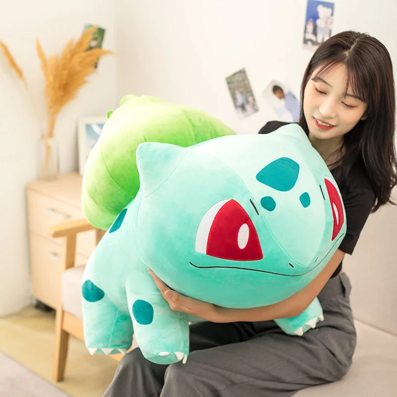 

Большой размер Bulbasaur мягкая игрушка милый эльф Покемон Плюшевая кавайная кукла Пикачу подушка подарки для детей Рождественский подарок для ребенка